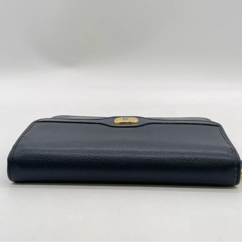 Authentic Christian Dior Leather Navy Chain Shoulder Bag - Picture 4 of 16